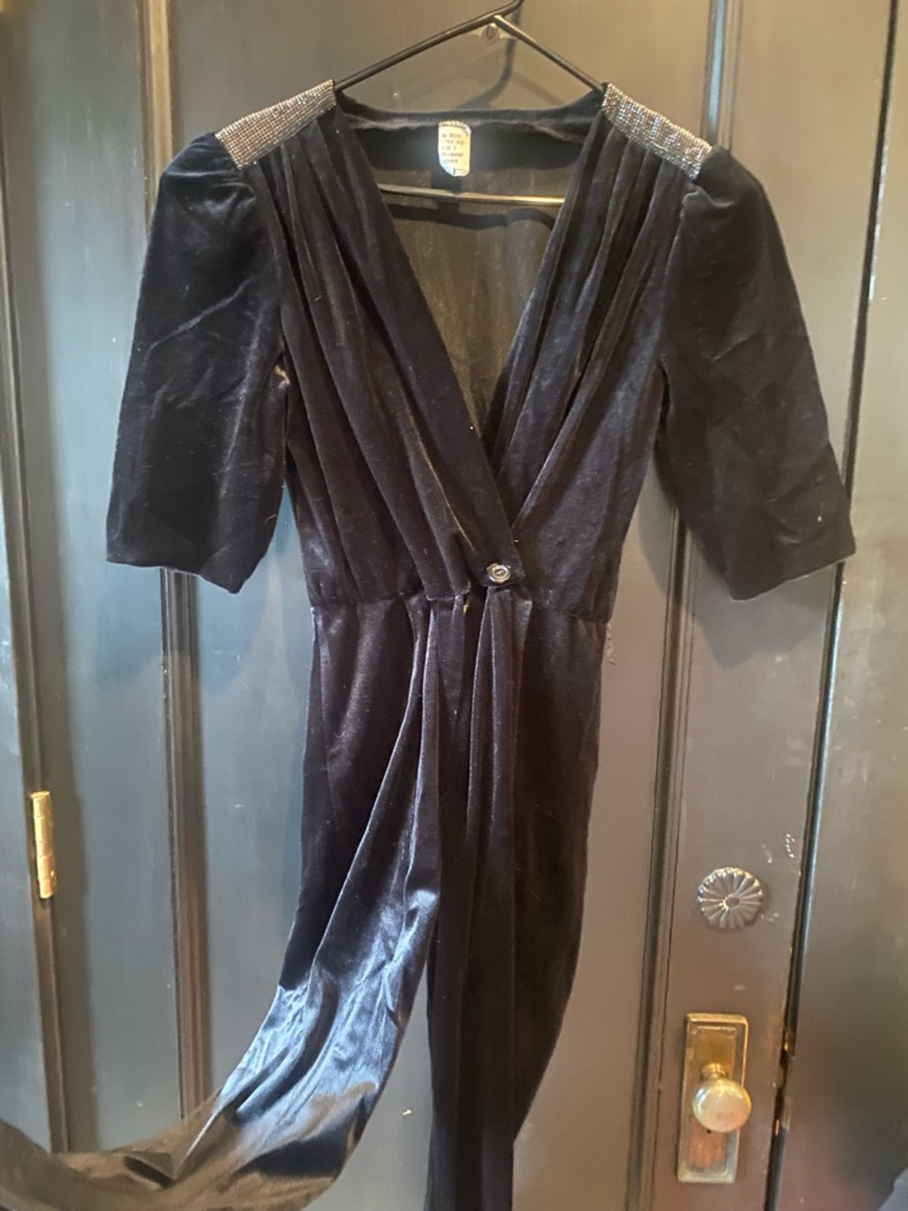 Vintage - Black Body Suit - Nylon/Triacitate